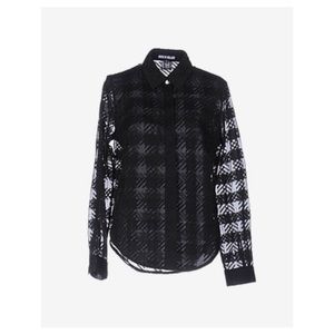 House of Holland Sheer Plaid Shirt